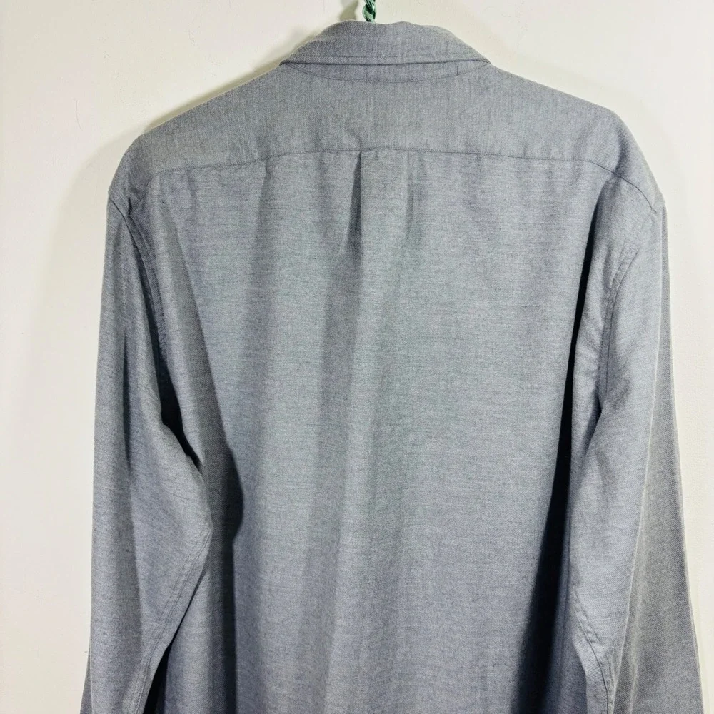 J.‎ Crew Mens XXL Classic Fit Cotton Cashmere Blend Button Down Grey Shirt